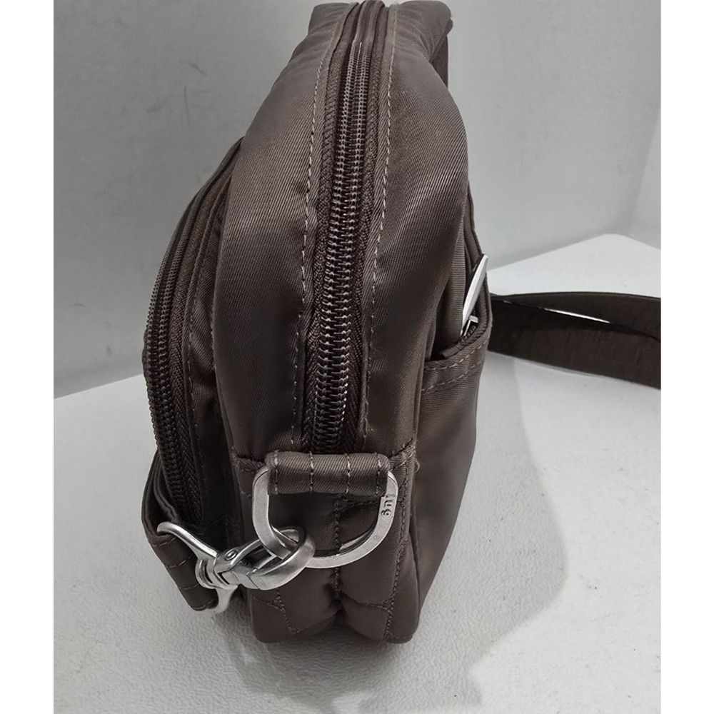 Lug Carousel Crossbody Bag Purse RFID Taupe Quilted - Picture 6 of 16